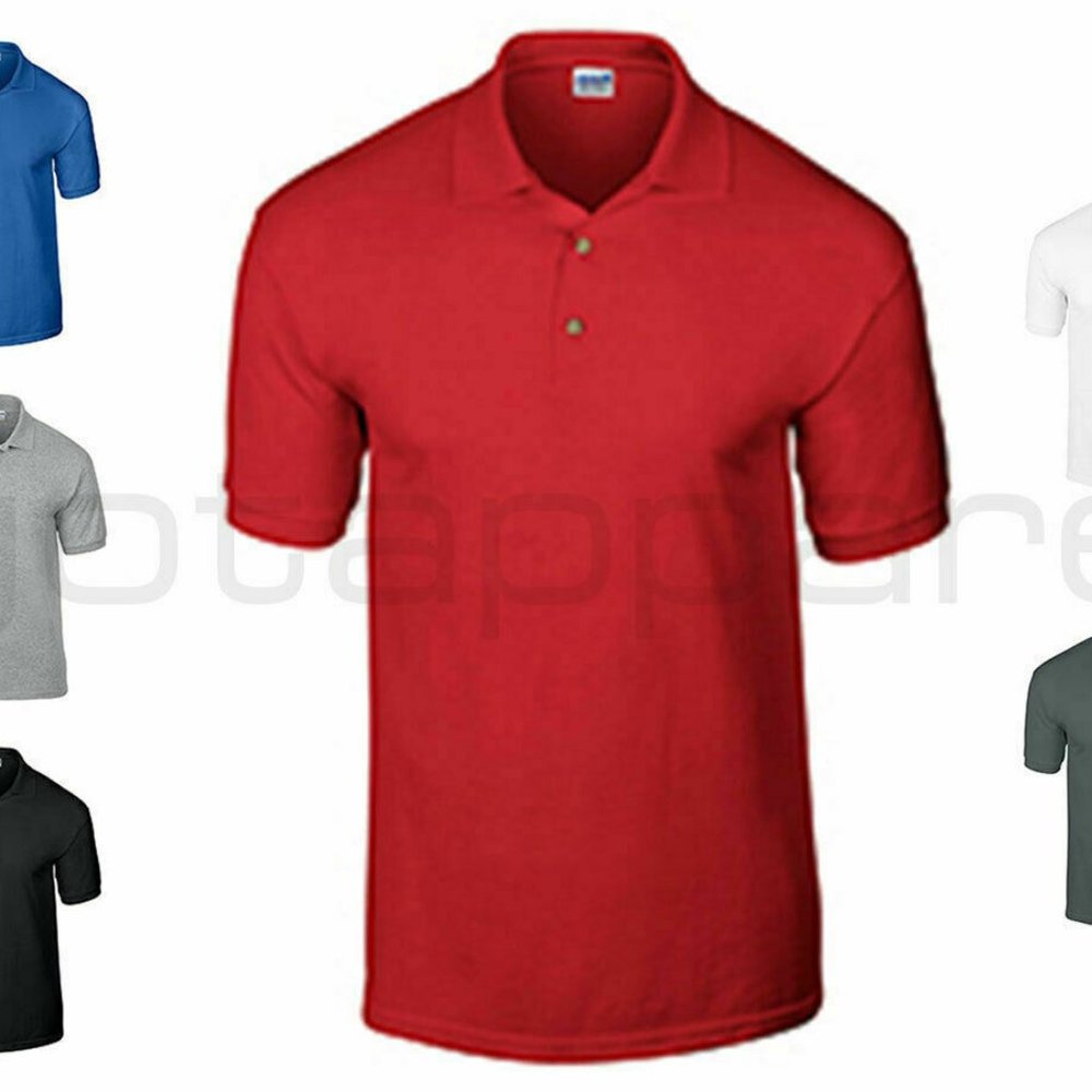 Gildan Men's Welt Collar Polo Shirt 44800/2800 6PK